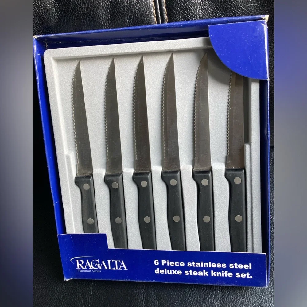 Ragalta Platinum Series 6 Piece Stainless Steel Deluxe Steak Knife Set